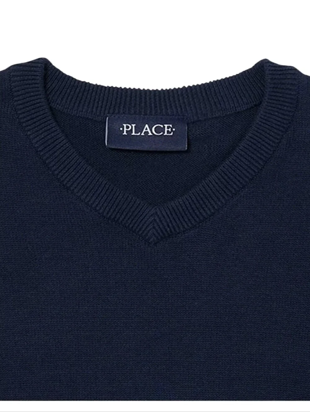 The Children's Place Navy V-Neck Boys Pullover Sweater 100% Cotton NWT XL